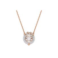 Swarovski Dragon & Phoenix Inlaid Pendant Cubic Zirconia Crystal Necklace Women's Rose Gold 5675827 auksas