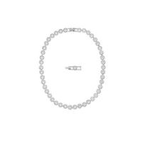 Swarovski Trendy and versatile crystal necklace for women, white 5117703 balta