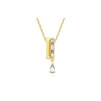 Swarovski Imber Double Ring Design Crystal Necklace Women's Gold 5663333 auksas