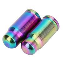 2 Pcs Lot TC4 Titanium Alloy Mountain Road Bike Valve Cap for Inner Tube Gas Nozzle (Colorful)