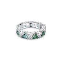 Swarovski Ortyx cocktail triangle cut rhodium plated zirconia ring women's silver 5600760 sidabras