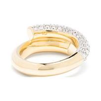 Swarovski Dextera Brand Logo Brass Ring Women's Gold/Silver 5668813 sidabras