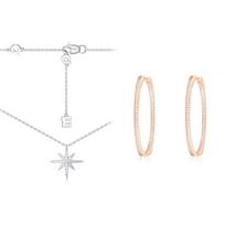 APM Monaco necklace METEORITES/ Necklace + rose gold sparkling zirconium earrings (10% off for two pieces) F (one size fits all) Endless Love sidabras