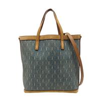 [Pre-Owned] Ysl Monogram All Over Large Capacity Logo Print Denim And Suede Shopping Tote - Very Good #M1APYQ ONE SIZE