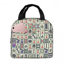 Mahjong Insulated Lunch Bag for Kids School Cooler Thermal Food Box Tote Leakproof Lunch Boxes Container One Size