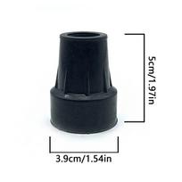 Rubber Pad Caps Non-Slip Walking Stick Crutch Cane Bottom Pads Cover Protector Climbing Hiking Pole Tip Climbing Accessories
