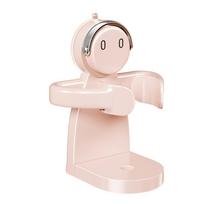 Plastic Suction Cup Shower Gel Holder Adjustable Removable Shower Gel Hanger Reusable Wall Mounted Shampoo Bottle Holder rožinė