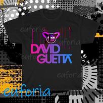 David Guetta išblukęs logotipas Marškinėliai Juokingi Dydis S iki 5XL M black