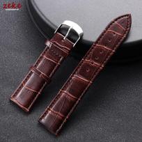 Black Brown Calfskin Leather Watch Strap 12/14/16/18/20/22/24mm Watchband for Women Men Business Watch Accessories Pin Buckle 14mm