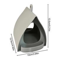Cabin design Hanging Bird Feeder Plastic Rain-Resistant Roof Bird Feeding Station Decorative Hut Shape Hummingbird Feeder pilka spalva
