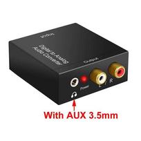 1080P 1920*1080 to Analog Audio Converter Adapter For TV Amplifier Decoder Optical Fiber Coaxial Signal to Analog DAC Spdif