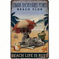 Vintage German Shorthaired Pointer Metal Sign Bar Home Decor Tin Plaque Wall Art