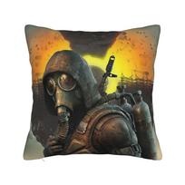 Stalker 2 Heart Of Chernobyl S.T.A.L.K.E.R. Pillowcase Printed Cushion Cover Decoration Pillow Case Cover Home 45X45Cm Peach skin 18*18(CM)-1Pcs