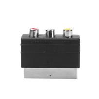 Video Phono Game 21PIN Adapter Input Scart Male to 3RCA Female Plug