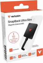 Kietasis diskas Dysk zewnętrzny SSD Verbatim SnapBack Ultra Slim 1TB Juodas (32336)