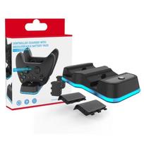 Nauja įkrovimo stotelė Xbox Series X belaidžiam valdikliui, įkroviklio stovas, baterijų paketas, greito įkrovimo stotis Package:19.5*16.3*3.2cm juoda