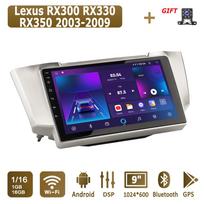 Android Carplay Car Radio For Lexus RX300 RX330 RX350 2003-2009 Multimedia Player Head Unit Stereo GPS Navigation BT WIFI 4+64GB 1+16GB