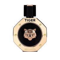 BELLAVITA TIGER Vyriški kvepalai su bergamote, rožiniais pipirais, pačiuliais, levandomis, agarmedžiu ir oud | Aukščiausios kokybės, ilgai išliekantis medienos kvapas vyrams, 100 ml 100 ML