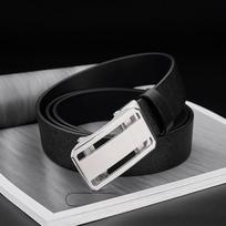 Men's Genuine Leather Belt Stainless Steel Toothless Automatic Buckle Belt Head Layer Cowhide Business Belt Versatile and High-end