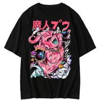Dragon Ball Animation Joint Short Sleeve T-Shirt Magic Man Buou Pink Short Sleeve T-Shirt Cotton Loose Summer Bottom Shirt S