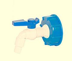 Vandens talpos IIBC rinkinys BRADAS, S60x6 adapteris su 3/4 colio PVC čiaupu ir 1/2 colio žarnos išl