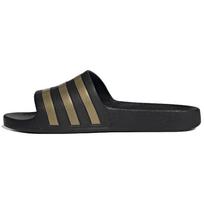 Adidas Adilette Aqua Slides 'Black Gold Metallic' EG1758 40⅔