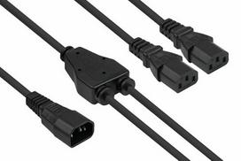 Kabelmeister Y-Circuit Extension C14- 2xC13 heavy 0.3m