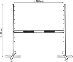 Šuolių kliūtis Hobby Horse 120 cm rožinė su dviem kartelėmis