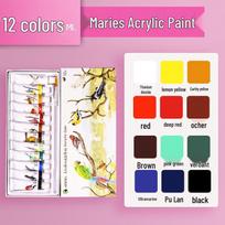 Mali Acrylic Paint Set - 24 Colors for Beginners & Kids, Ideal for Hand-Painted Wall Art gray