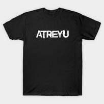 Men Black Print T-shirt Atreyu No-Cut Transfer Paper Print Cotton Tshirt 4XL juoda