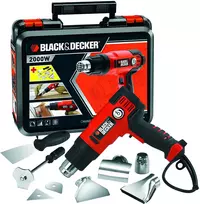 Šilumos pistoletas Black & Decker KX2200K-QS — 2000 W, 720 L/min, iki 645 °C, pistoletinė rankena, 900 g