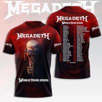 Naujas Megadeth 2026 3D Dovana Gerbėjams Unisex Visų Dydžių Marškinėlis LW1013 XL gray