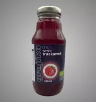 Grandininis pjūklas Ekologiškas KETO Trintų Braškių Sirupas (330 ml) – Grajfka