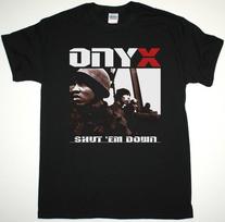 Vtg Onyx Band SHUT EM DOWN Heavy Cotton Black T Shirt For Men UR996 XL