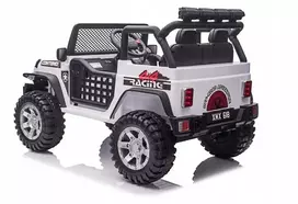 Lean Cars Vaikiškas elektrinis Jeep BEAST 4x4 su LED šviesomis ir saugos mygtuku, nuo 3 metų, juodas