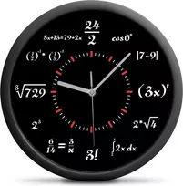 Froster Matematikos sieninis laikrodis su uždaviniais, protui, juodas