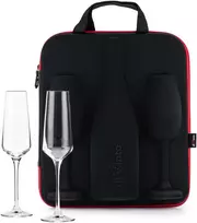 Divinto Elegantiška prosecco ir šampano dėžė su stiklu, nešiojama