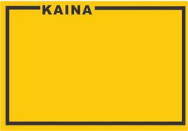 Lipnios etiketės su užrašu KAINA, 25x36mm, 1000 etik., oranžinės sp.