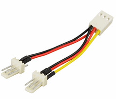 Deltaco Cable 2 x Molex (3-pin) 3-pin