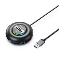 Orico YXR5-U3 RGB USB Hub 4-Port USB-A 3.0 with SD and microSD Card Reader 0.3m - Black