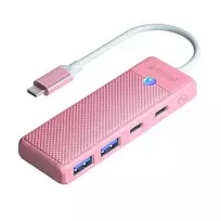 Orico PAPW2AC-C3-C3 USB Hub 4-port 2x USB-A 3.0 1x USB-C 3.0 with USB-C PD 100W charging 0.15m - pink
