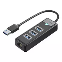 Orico PW3UR25-U3 USB Hub 4-Port 3x USB-A 3.0 1x RJ45 2.5G Ethernet 0.5m - Black