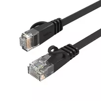 Orico PUG-C6B CAT6 1000Mbps RJ45 Ethernet Network Cable, Flat LAN, 20m, Black