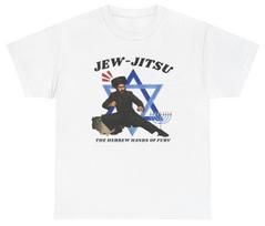 Žydiško Ju Jitsu Marškinėliai Juokingi Žydų Ju Jitsu BJJ Žydų Memas Humoro Marškinėliai XXL