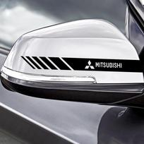 Automobilio stilius 2 vnt. galinio vaizdo veidrodėlio lipdukai, skirti Mitsubishi Lancer X10 Outlander Pajero Asx L200, automobilių dekoravimo priedai