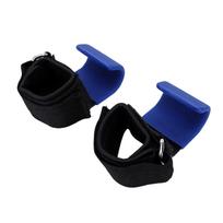 1 Pair Lifting Hooks for Men Weight Lifting Grips with Wrist Support Adjustable Straps for Pull Ups Strength Training mėlyna