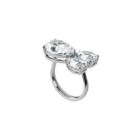 Swarovski Millenia Cocktail Pear Cut Ring Silver Women's 5601568 sidabras