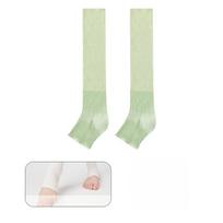 Spring Summer Solid Color Women Leg Warmers Japanese Style Vertical Striped Slimming Versatile Calf Socks Women Long Tube Socks 35-39 žalia