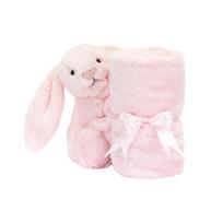 JELLYCAT Shy Series Bonnie Rabbit Pink Comfort Towel Doll Plush Towel 34cm Width 34cm Height