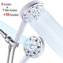 New Shower Head Water Filter Hard Water Softener Dechlorination with Filter Ball or Carbon Fiber Rod or PP Cotton Shower Filter ABS Plastic